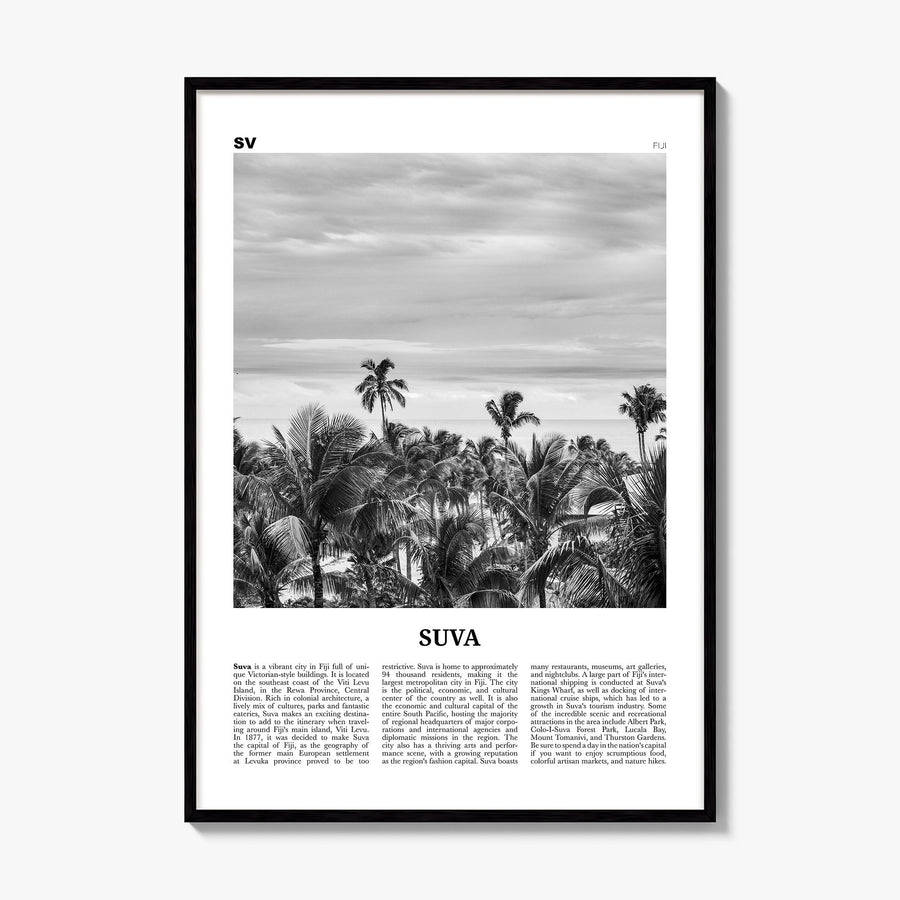 Suva Newspaper Poster, framed poster mockup