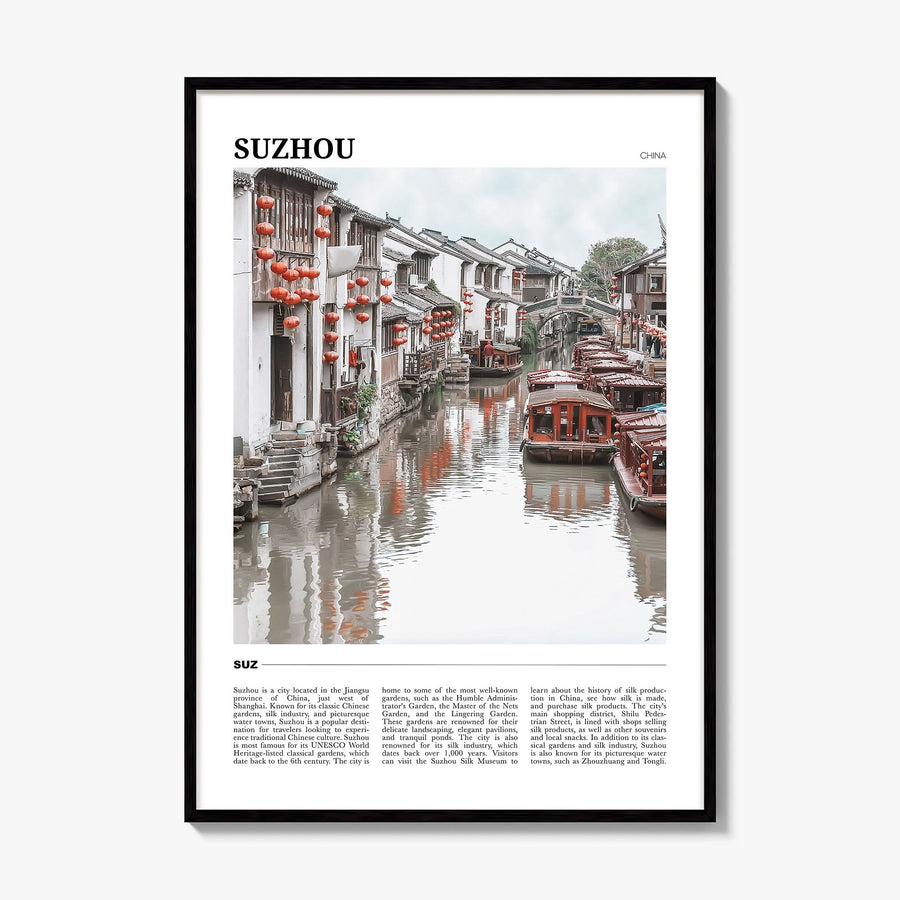 Suzhou Travel Poster, framed poster mockup