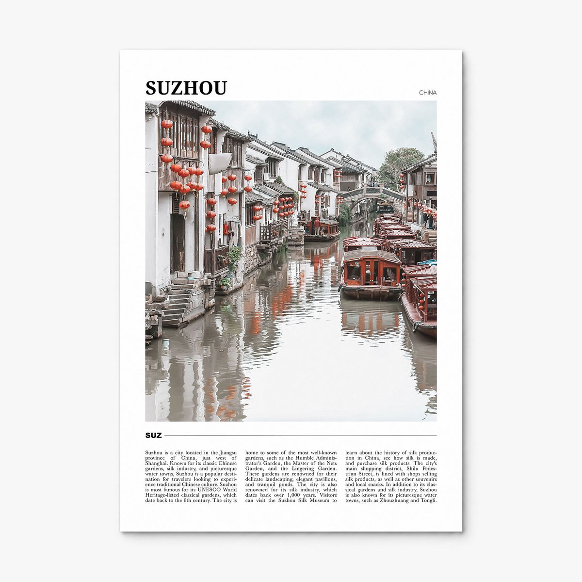 Suzhou Travel Poster, print only (unframed)