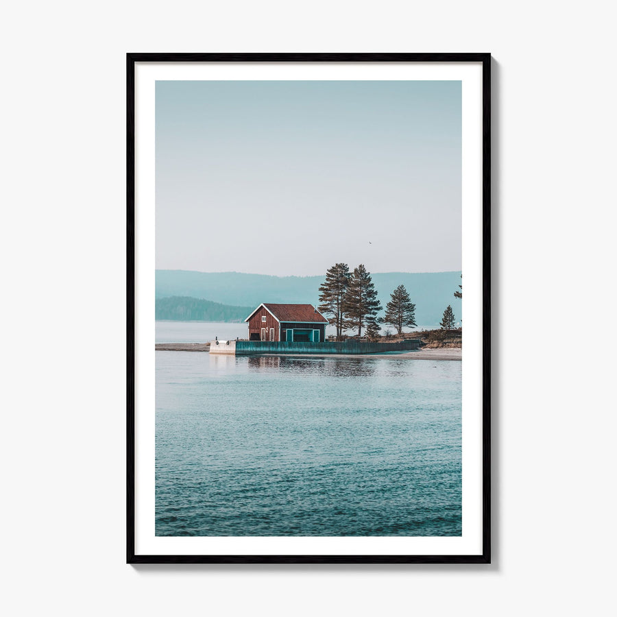 Sweden Photo Poster, framed poster mockup, white border