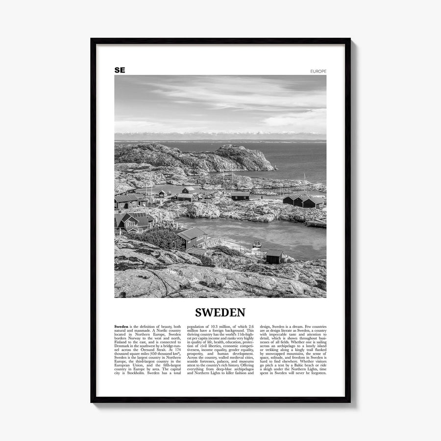 Sweden Newspaper Poster, framed poster mockup