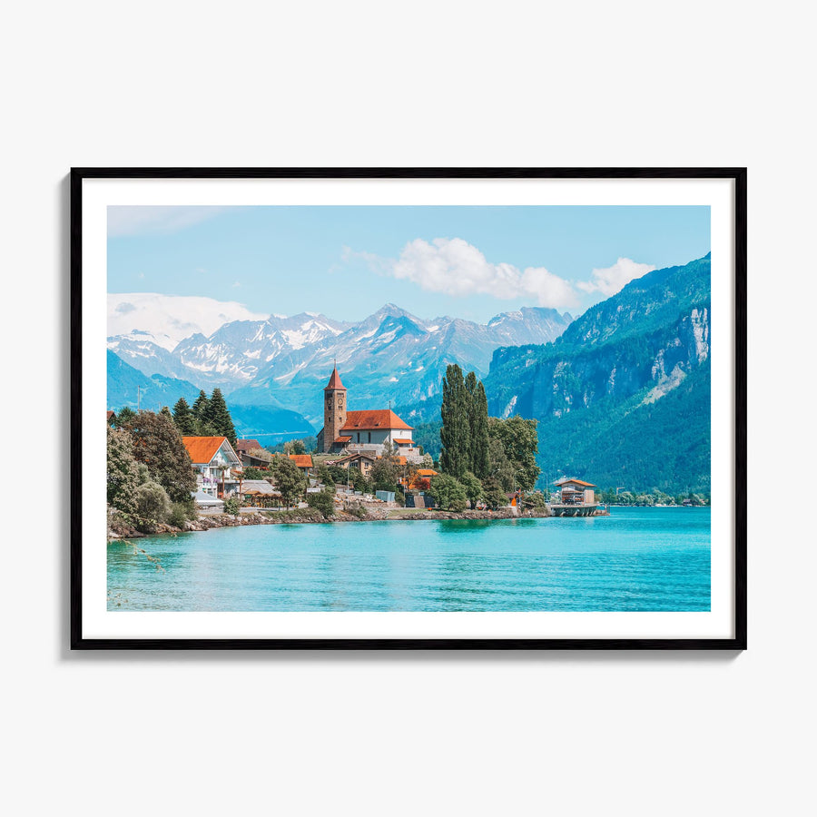 Switzerland Photo Poster, framed poster mockup, white border