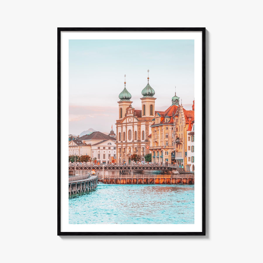Switzerland no. 2 colorful photo poster of Europe – vertical wall art, unframed print shown in interior mockup