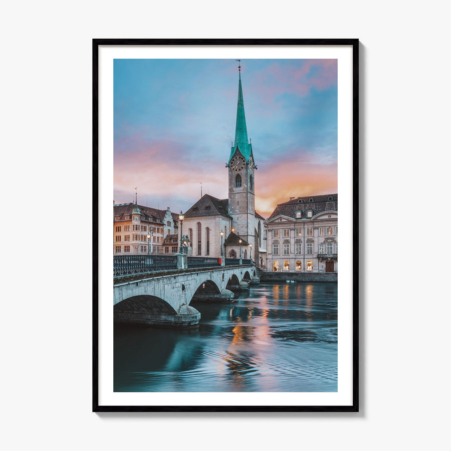 Switzerland Photo No 3 Poster, framed poster mockup, white border