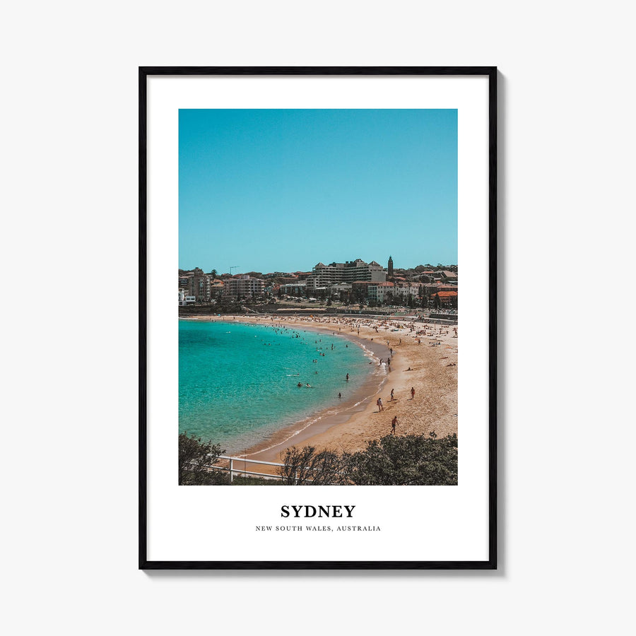 Sydney colorful classic poster of New South Wales, Australia – vertical wall art, unframed print shown in interior mockup