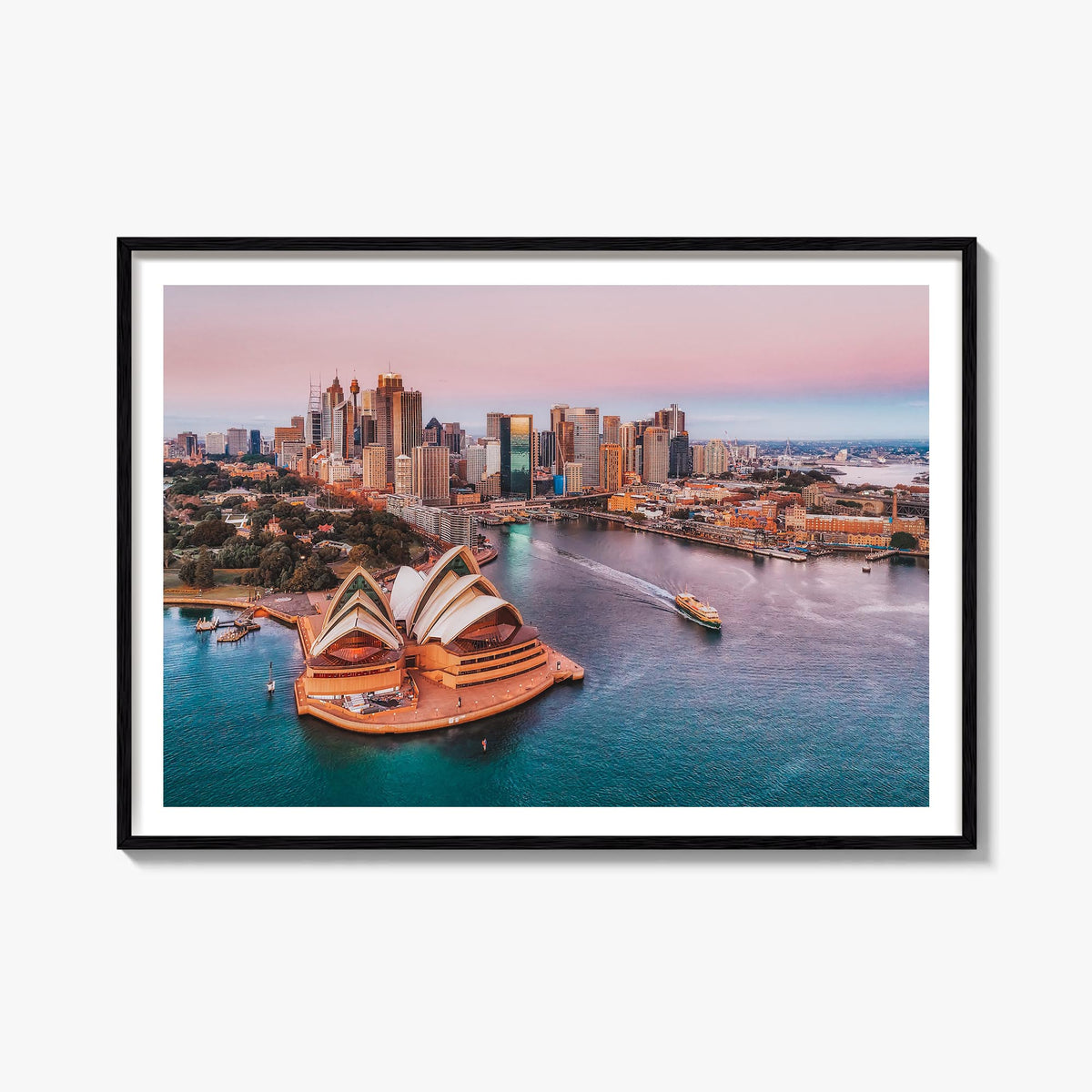 Sydney colorful photo poster of New South Wales, Australia – horizontal wall art, unframed print shown in interior mockup