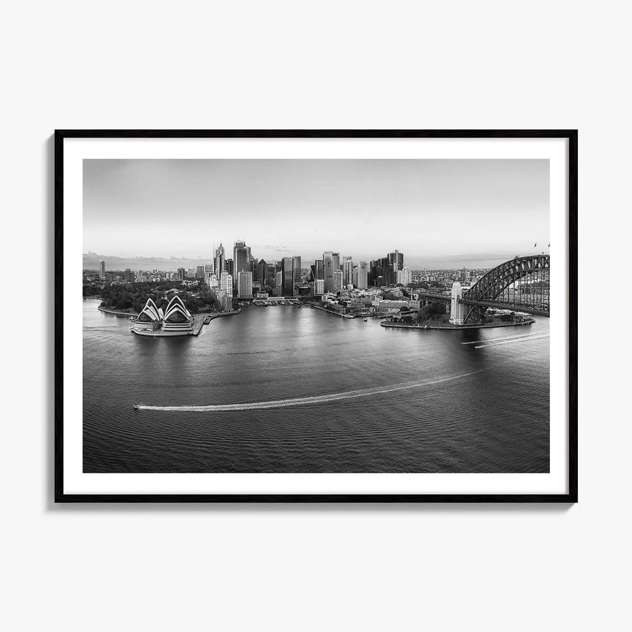 Sydney Photo No 1 Poster, framed poster mockup, white border