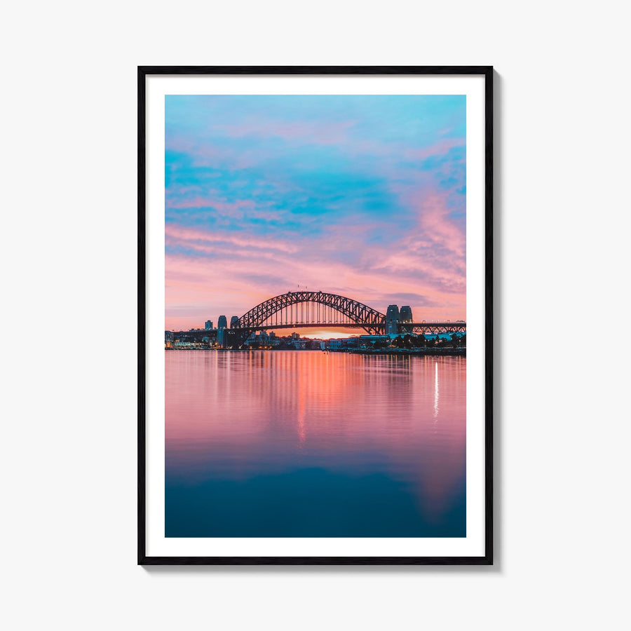 Sydney no. 2 colorful photo poster of New South Wales, Australia – vertical wall art, unframed print shown in interior mockup