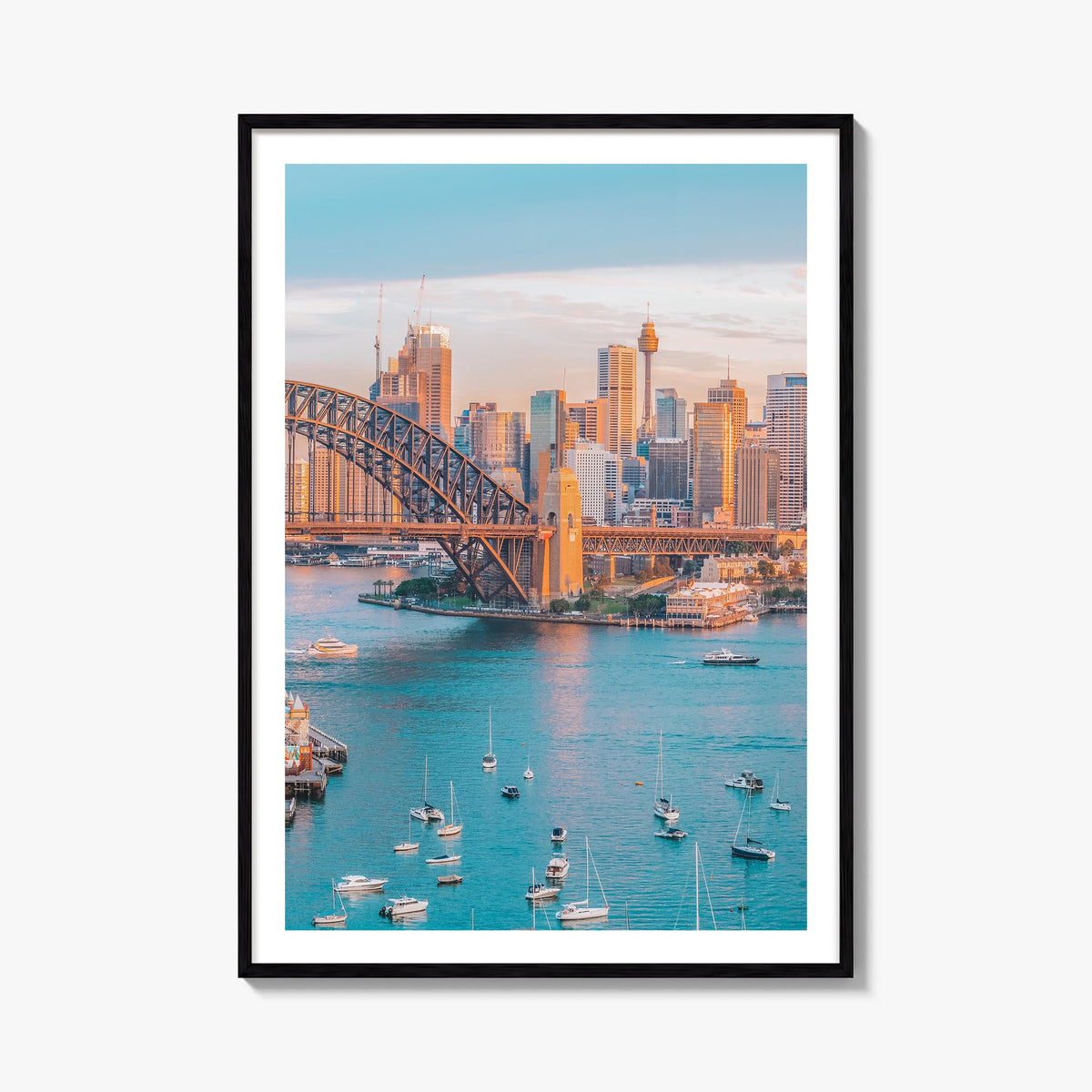 Sydney no. 3 colorful photo poster of New South Wales, Australia – vertical wall art, unframed print shown in interior mockup