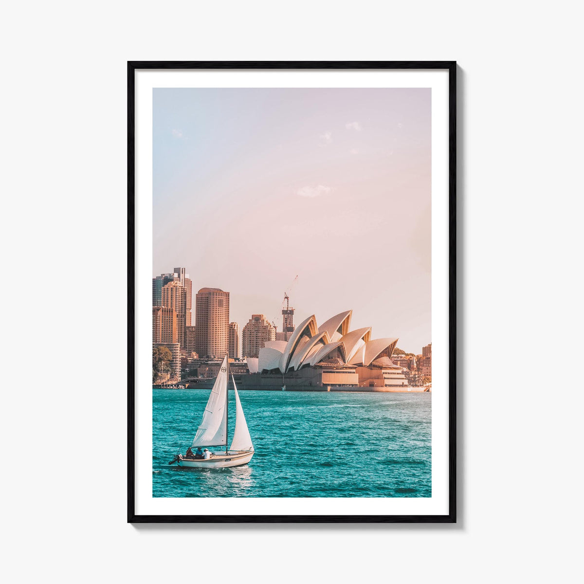 Sydney no. 4 colorful photo poster of New South Wales, Australia – vertical wall art, unframed print shown in interior mockup