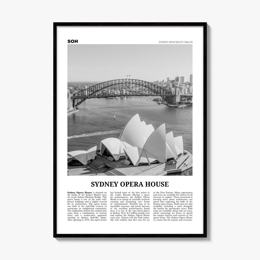 Sydney Opera House Newspaper Poster, framed poster mockup