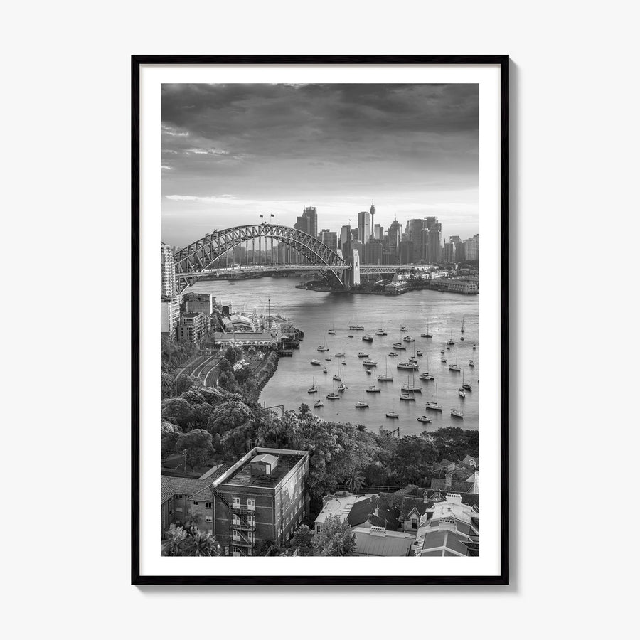 Sydney Photo No 2 Poster, framed poster mockup, white border