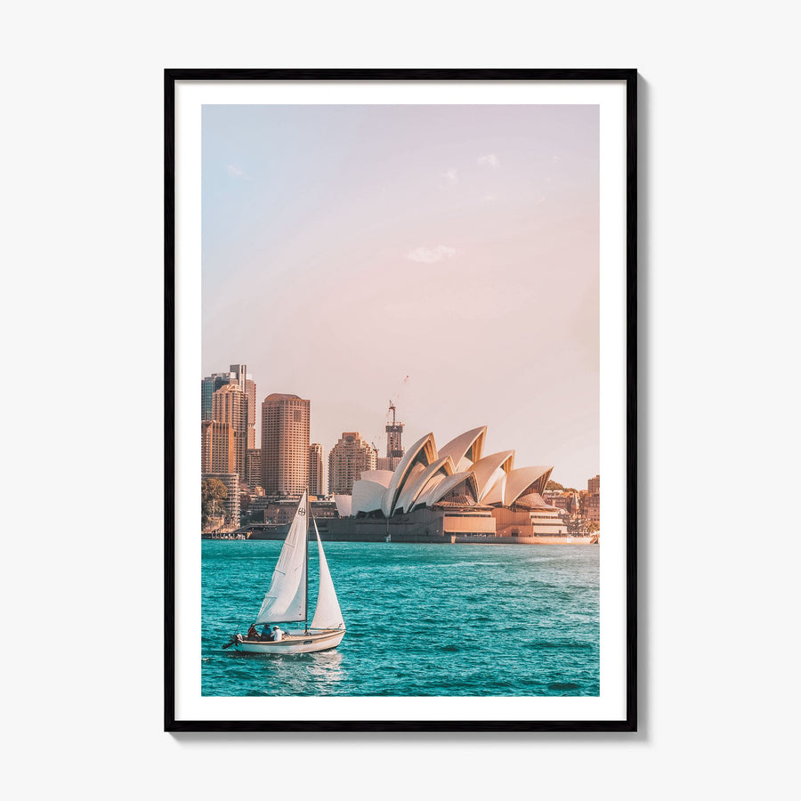 Sydney Photo No 4 Poster, framed poster mockup, white border