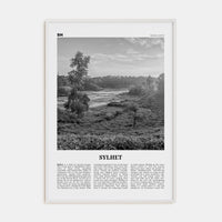 Sylhet Poster White Wood / 8x12 in Nbourhood Travel B&W Poster