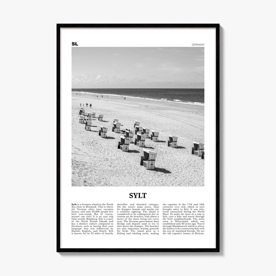 Sylt Newspaper Poster, framed poster mockup