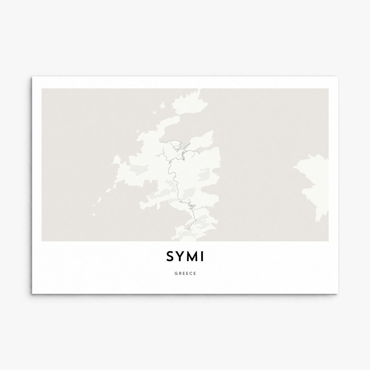 Symi Map Poster, print only (unframed)
