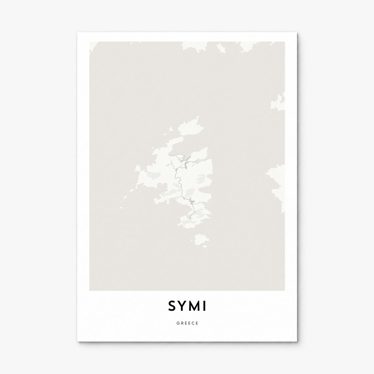 Symi Map Poster, print only (unframed)