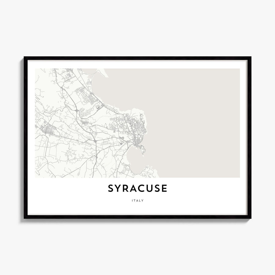 Syracuse, Italy Map Poster, framed poster mockup