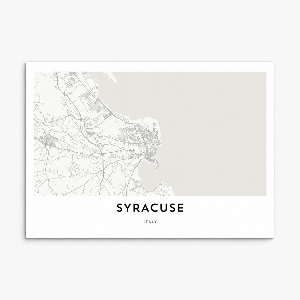 Syracuse, Italy Map Poster, print only (unframed)