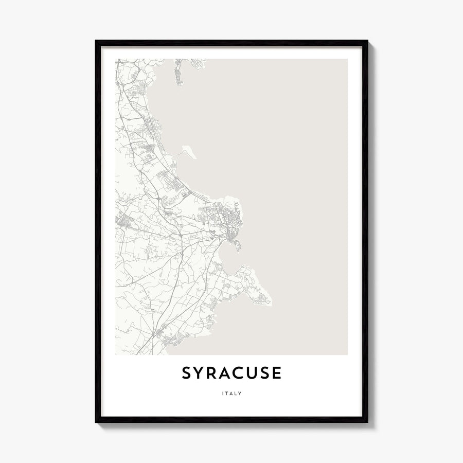 Syracuse, Italy Map Poster, framed poster mockup