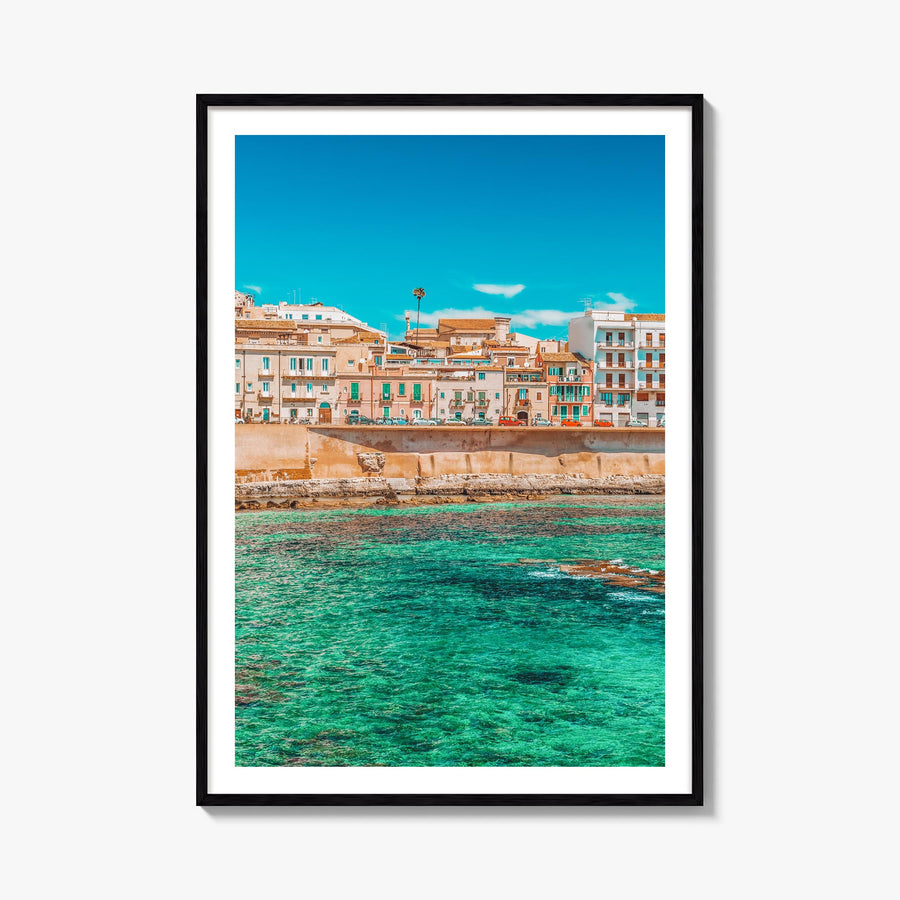 Syracuse, Italy no. 1 colorful photo poster of Italy – vertical wall art, unframed print shown in interior mockup