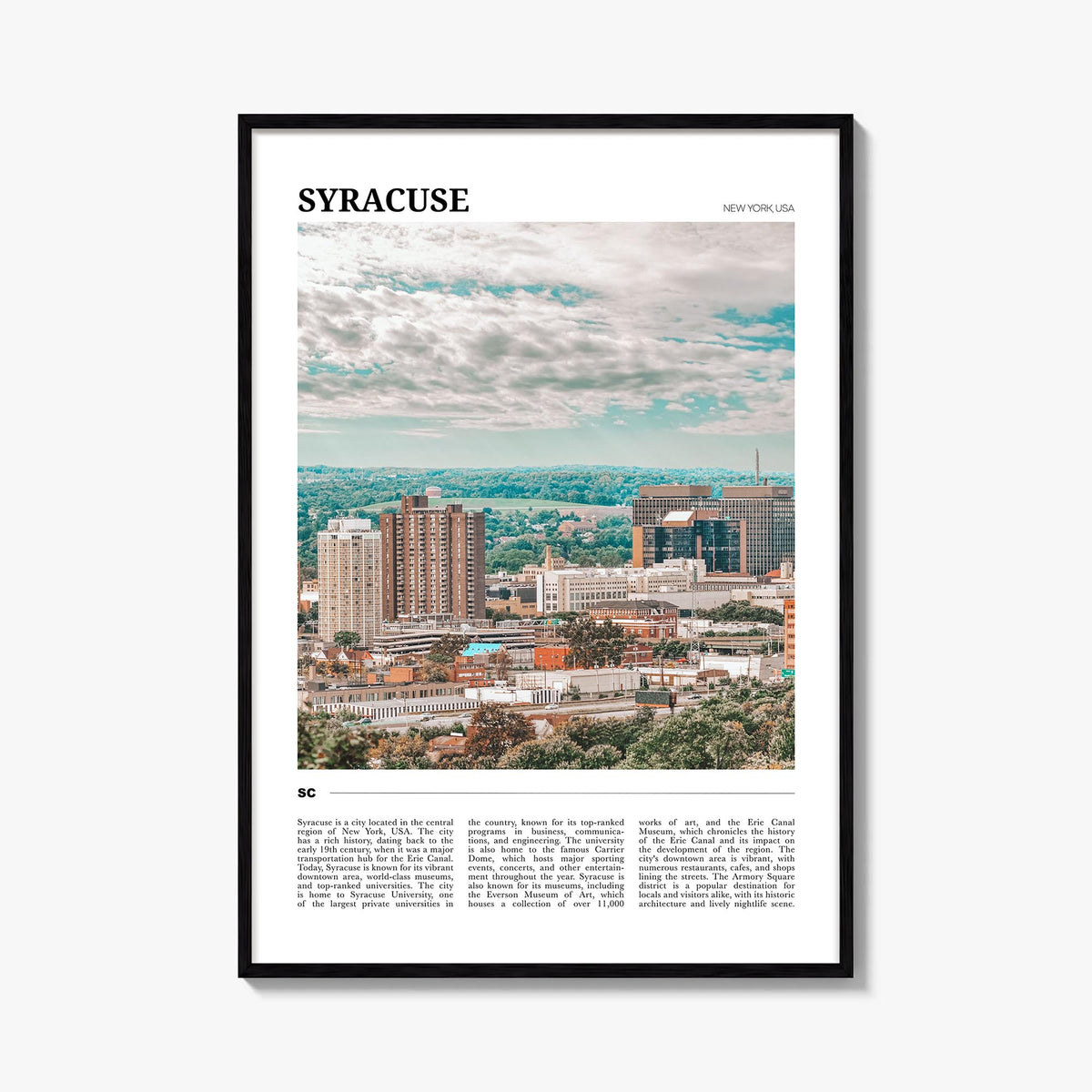 Syracuse, New York Travel Poster