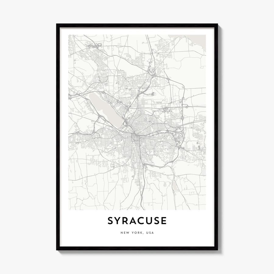 Syracuse, New York Map Poster, framed poster mockup