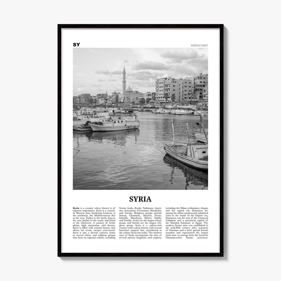 Syria Newspaper Poster, framed poster mockup