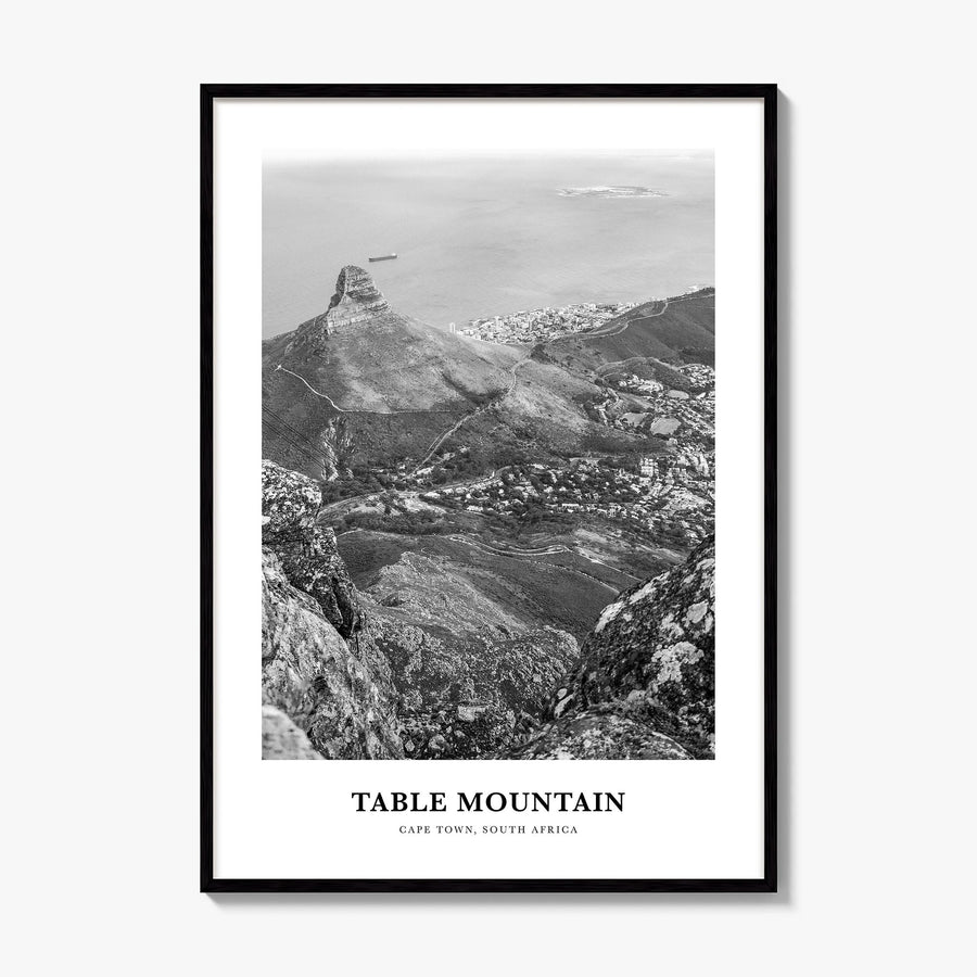 Table Mountain Classic Poster, framed poster mockup