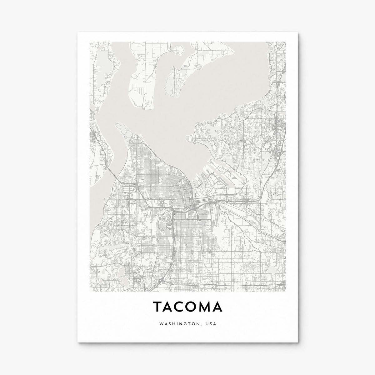 Tacoma Map Poster, print only (unframed)