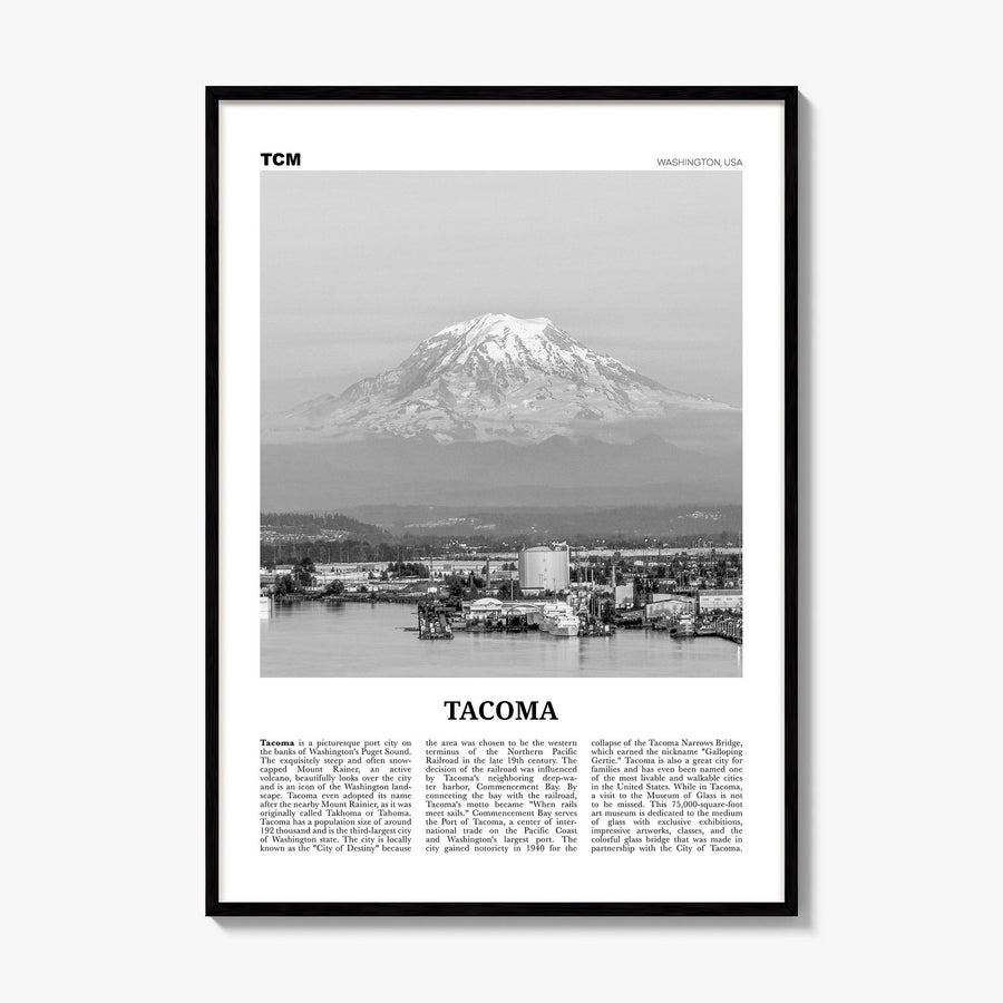 Tacoma Newspaper Poster, framed poster mockup