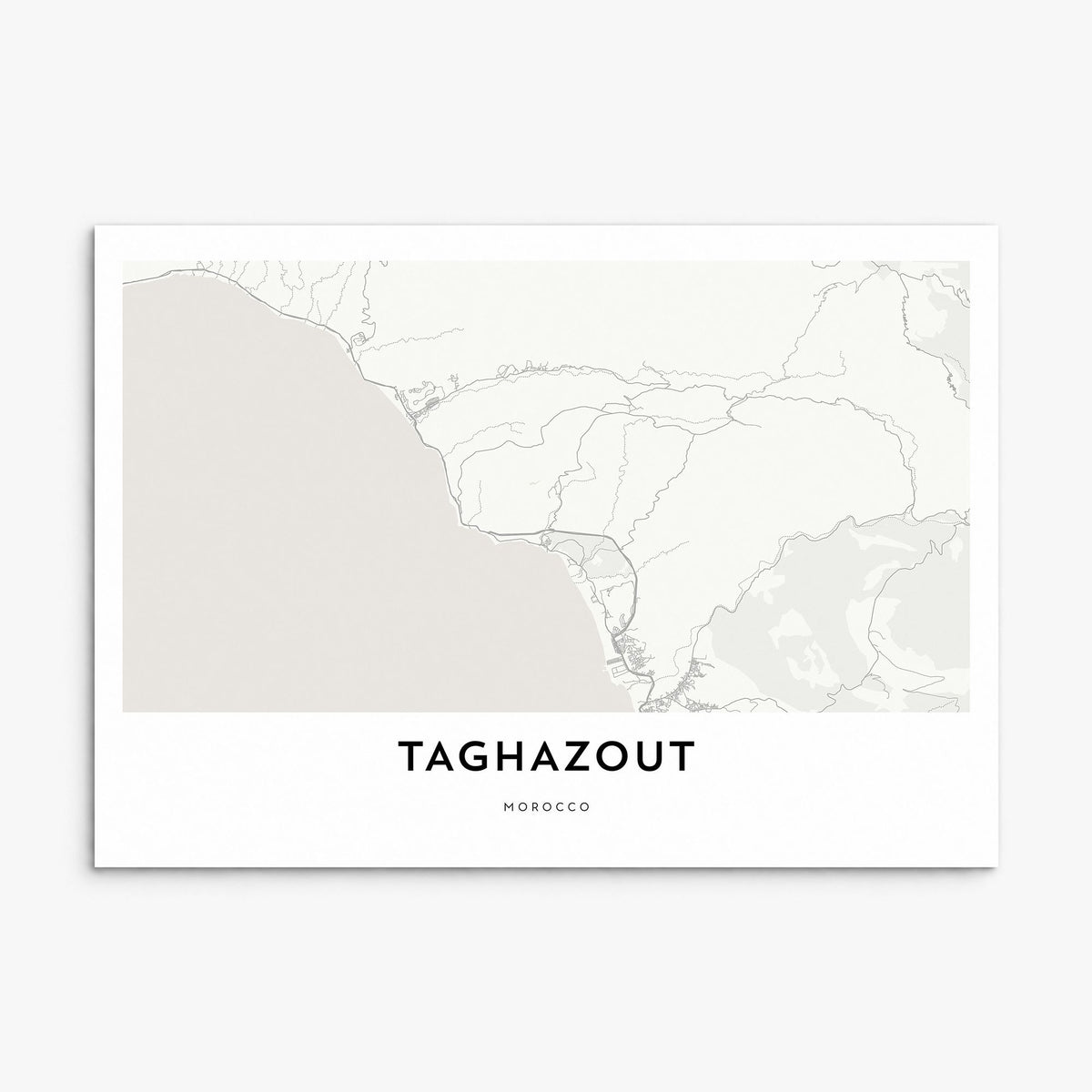 Taghazout Map Poster, print only (unframed)