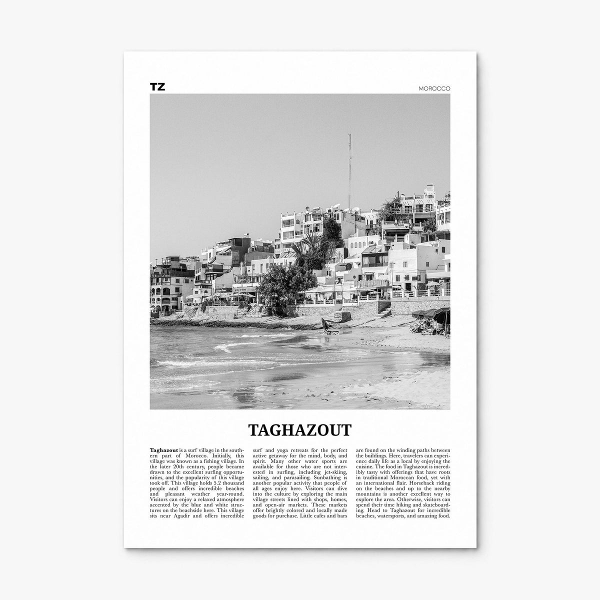 Taghazout Newspaper Poster, print only (unframed)