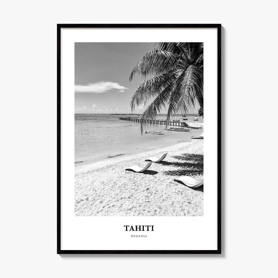 Tahiti Classic Poster, framed poster mockup