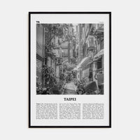 Taipei No 2 Poster Black Wood / 8x12 in Nbourhood Travel B&W Poster