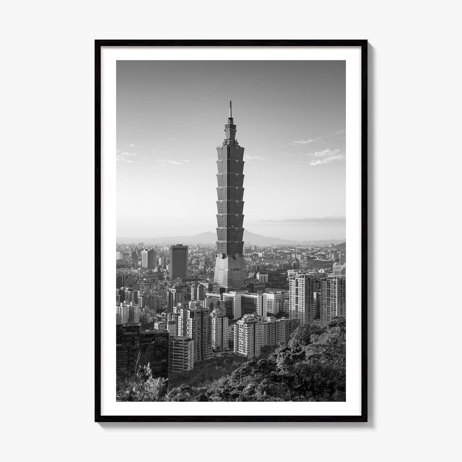 Taipei Photo No 1 Poster, framed poster mockup, white border