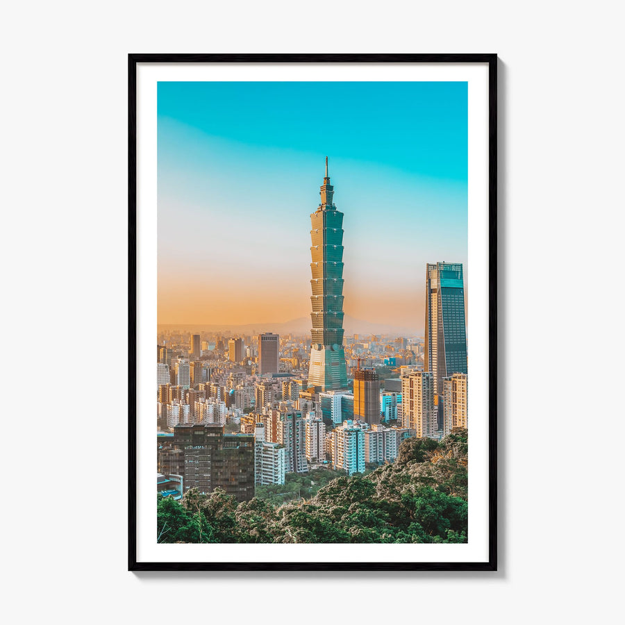 Taipei Photo No 1 Poster, framed poster mockup, white border