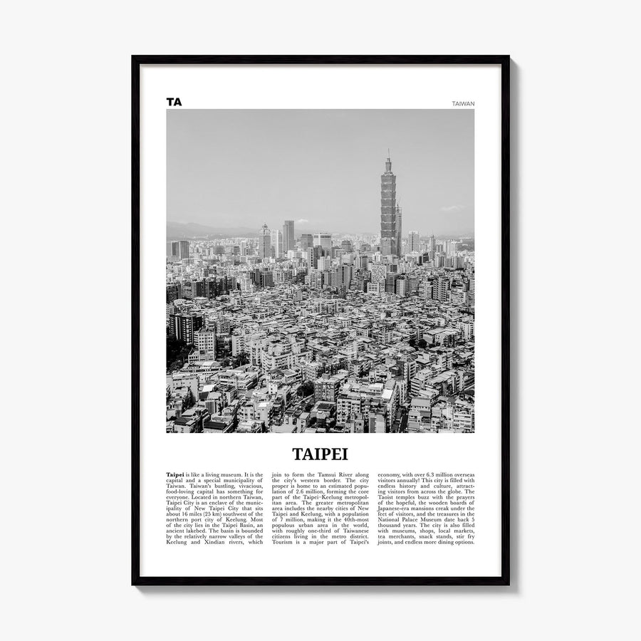 Taipei Newspaper No 3 Poster, framed poster mockup