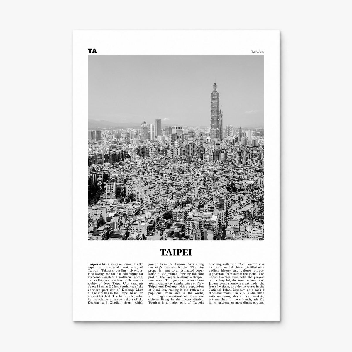 Taipei Newspaper No 3 Poster, print only (unframed)