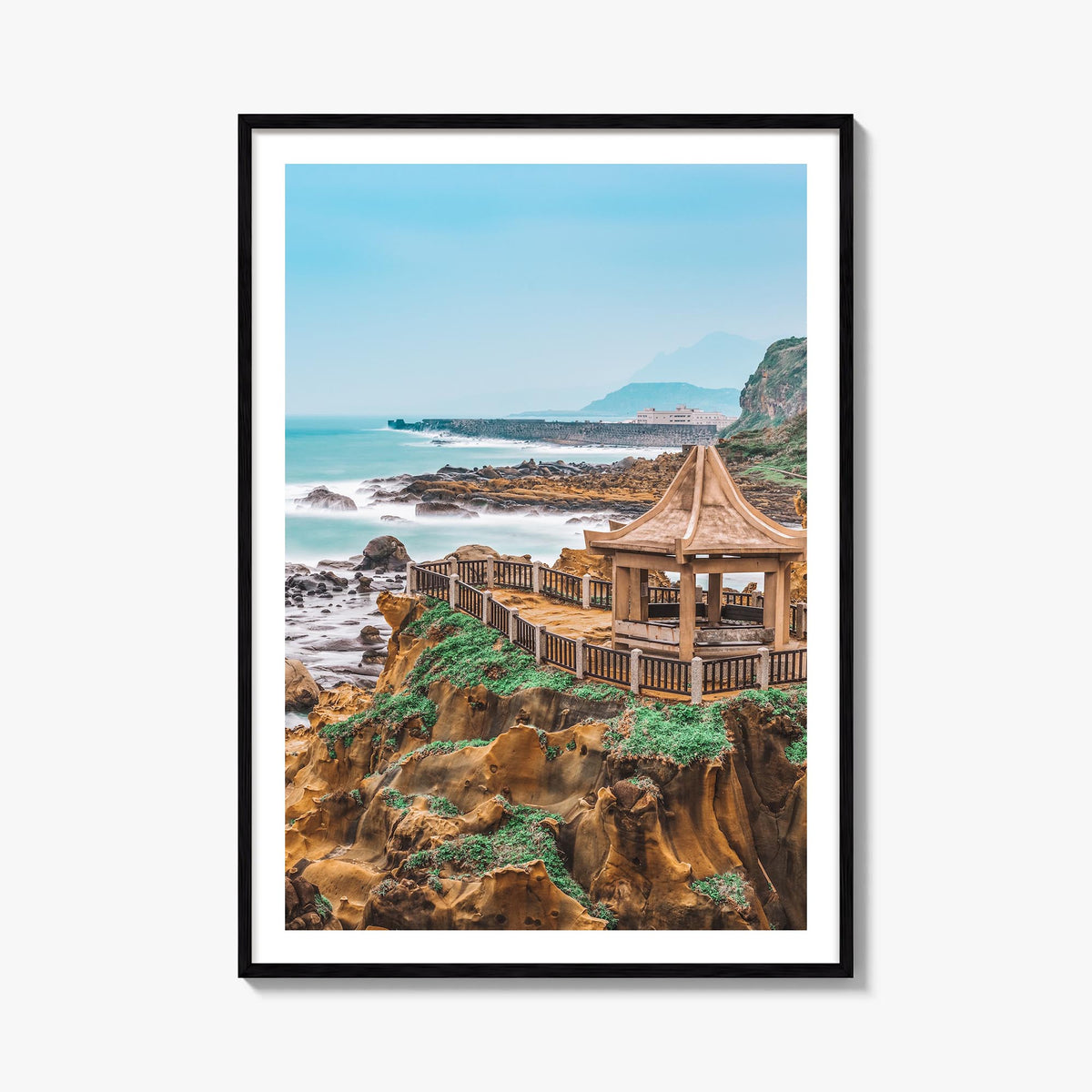 Taiwan colorful photo poster of Asia – vertical wall art, unframed print shown in interior mockup