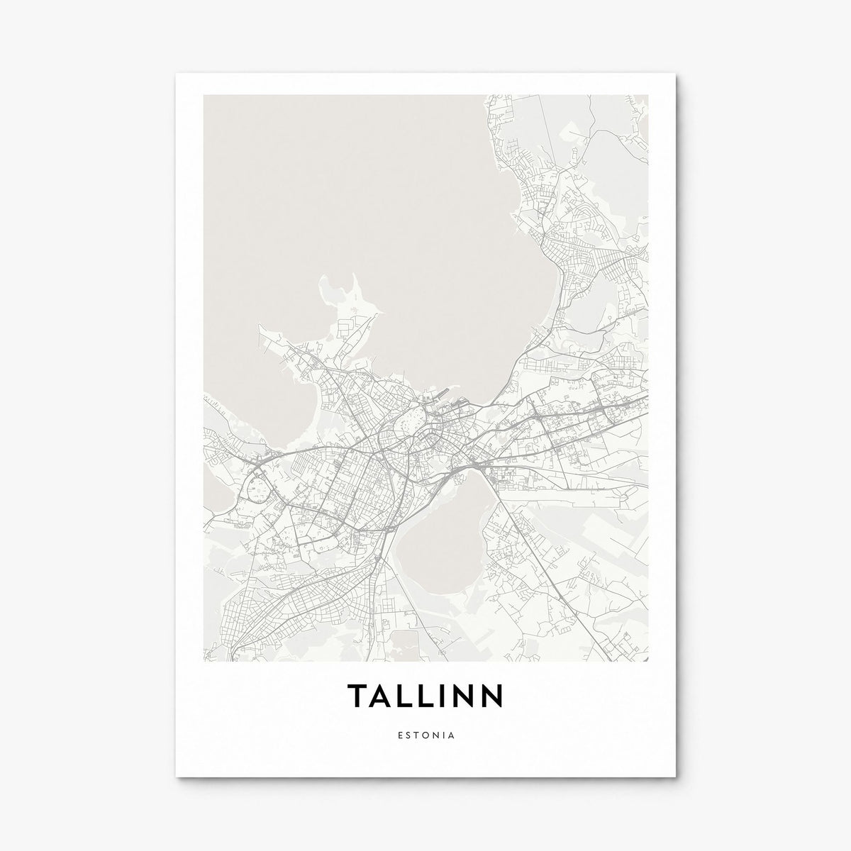 Tallinn Map Poster, print only (unframed)