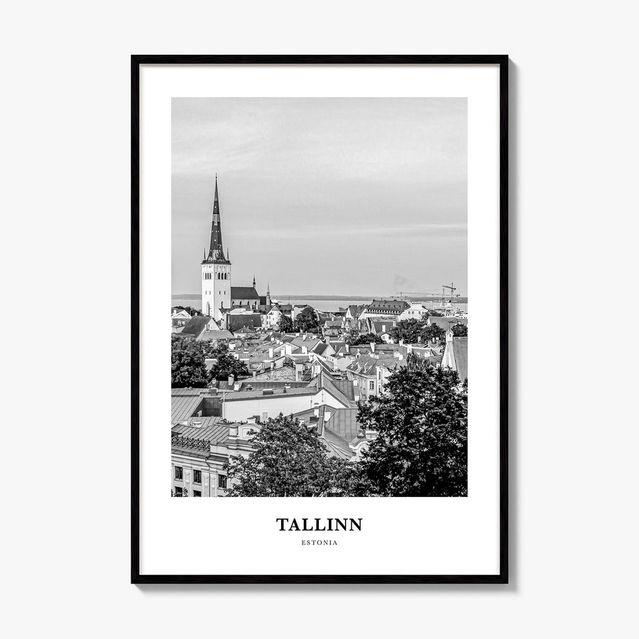 Tallinn Classic Poster, framed poster mockup