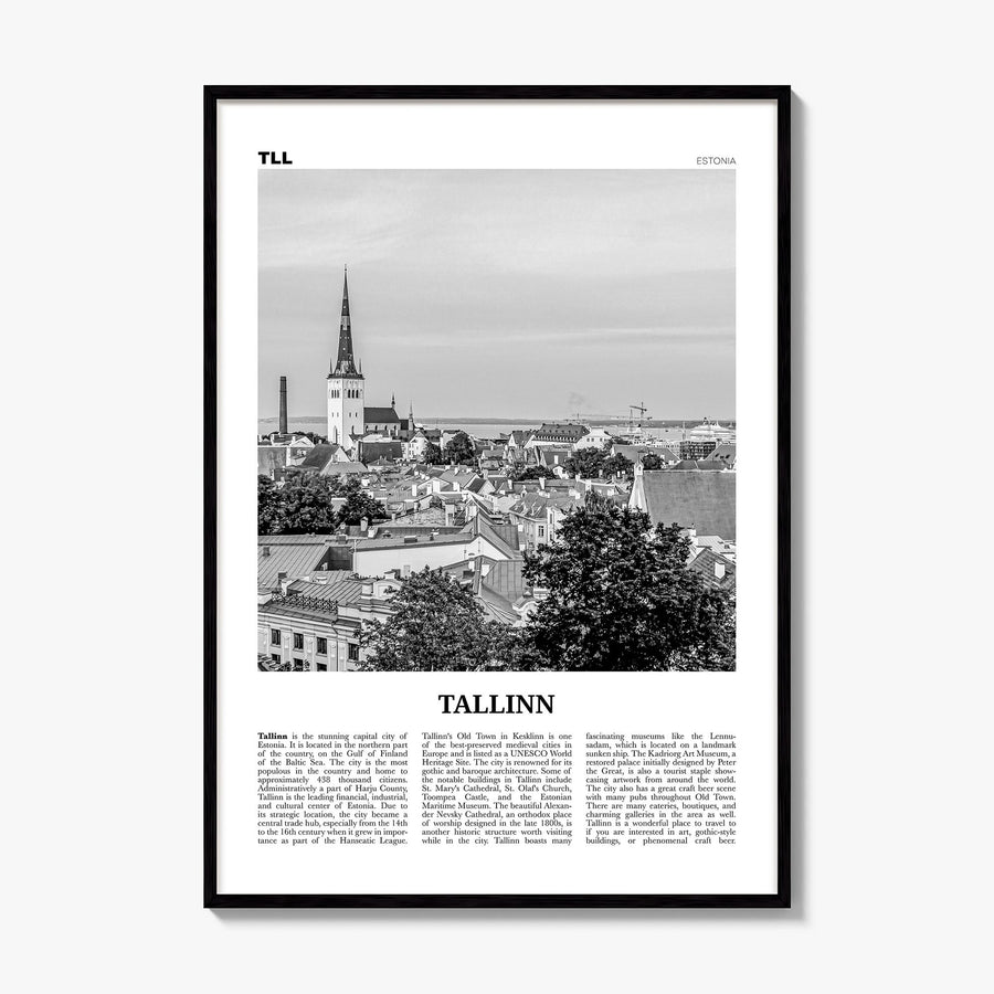 Tallinn Newspaper Poster, framed poster mockup