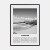 Tamarama Poster Black Metal / 8x12 in Nbourhood Travel B&W Poster