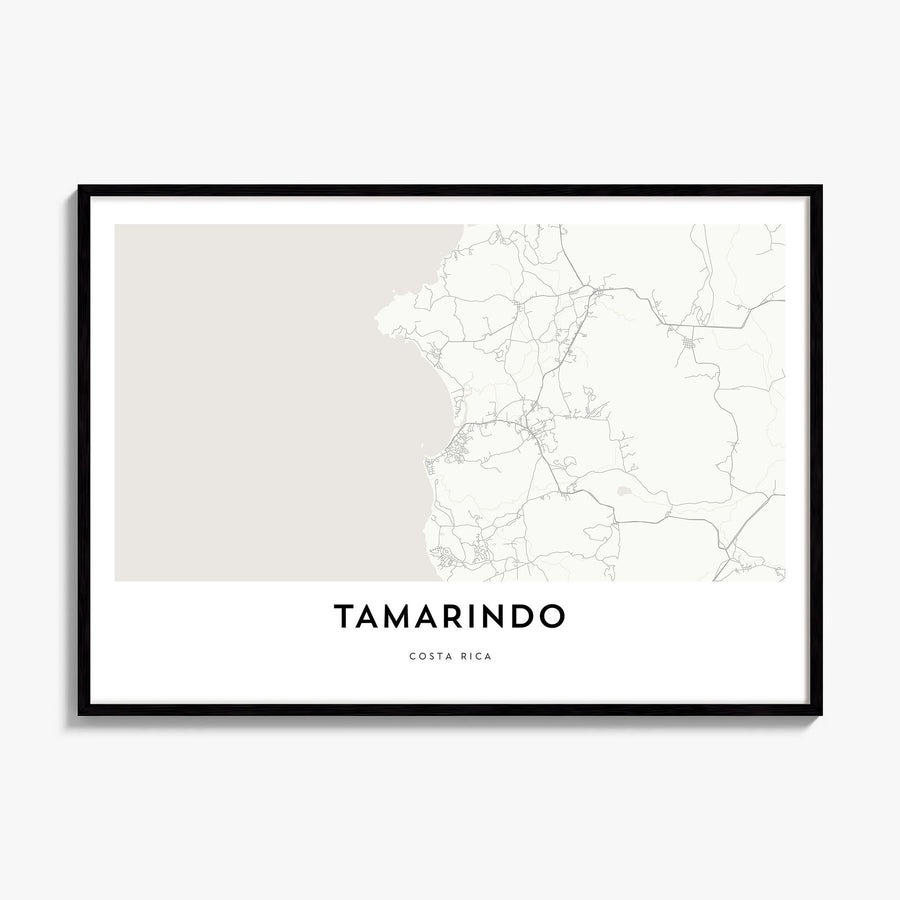 Tamarindo Map Poster, framed poster mockup