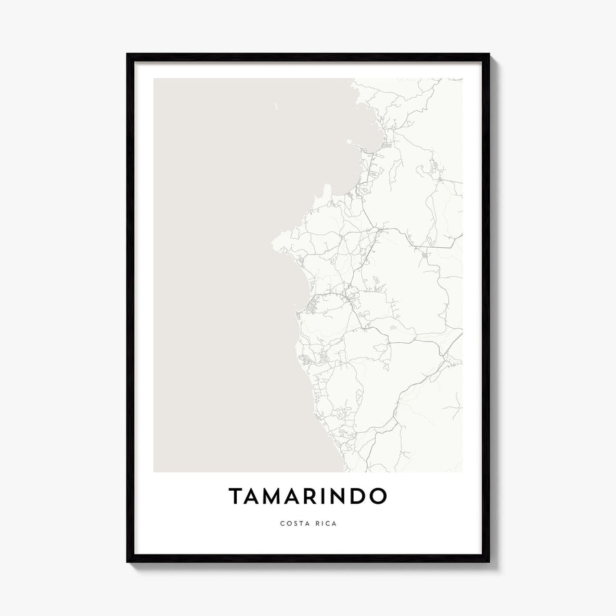 Tamarindo Map Poster, framed poster mockup