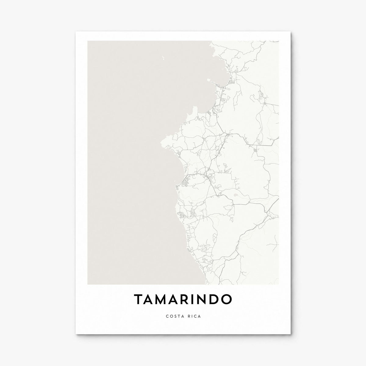 Tamarindo Map Poster, print only (unframed)