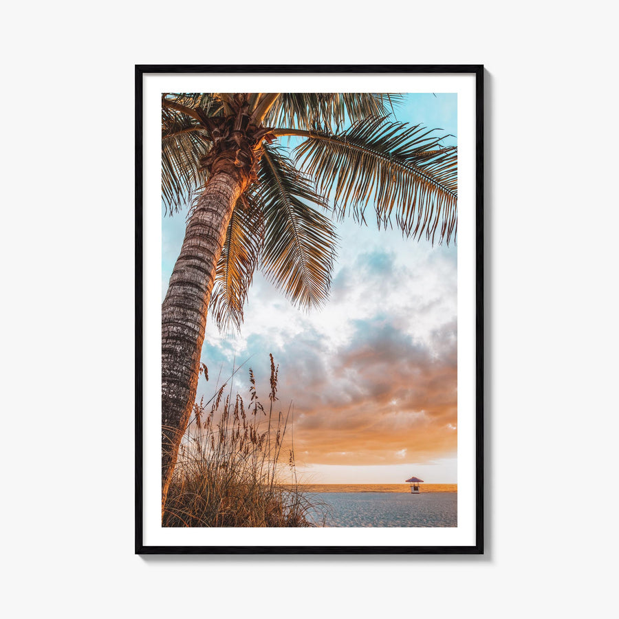 Tampa Bay colorful photo poster of Florida, USA – vertical wall art, unframed print shown in interior mockup