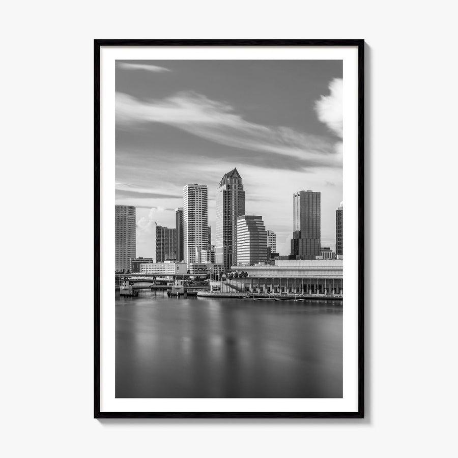 Tampa Bay Photo Poster, framed poster mockup, white border