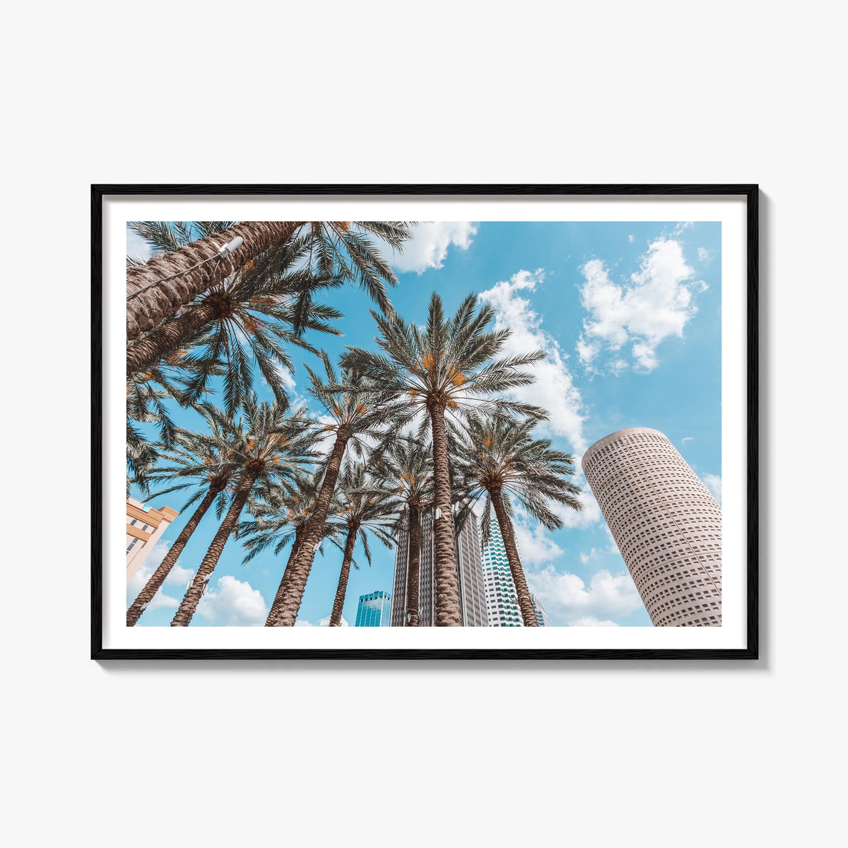 Tampa colorful photo poster of Florida, USA – horizontal wall art, unframed print shown in interior mockup